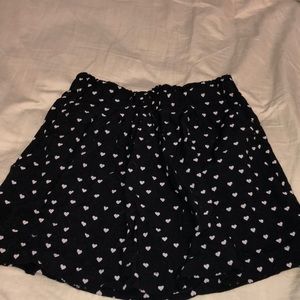 Black and white heart skirt